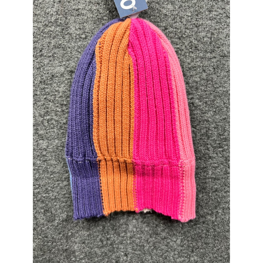 OshKosh Beanie Toddler 2T/4T Multi-Color Ribbed Fleece Lined Winter Hat